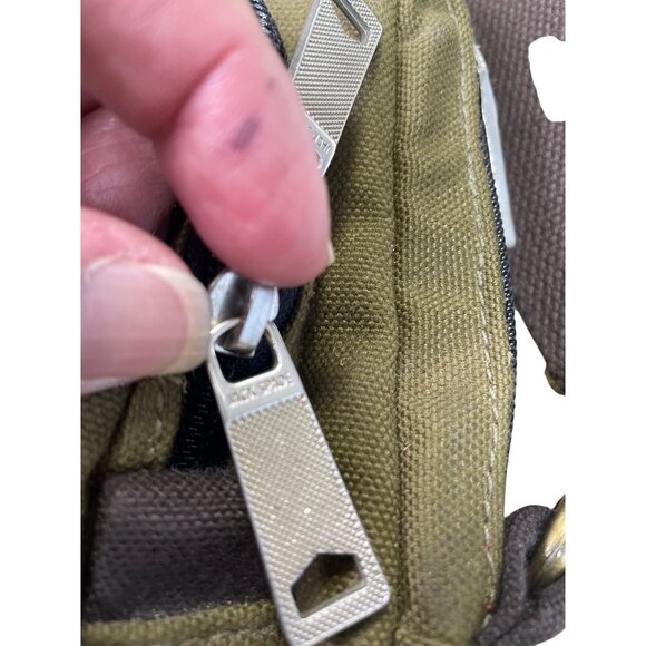 Jack Spade Green Canvas Messenger Laptop Bag With Multiple Compartments SKU 8995 - Picture 6 of 16